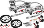 Vixen Air Suspension Kit for Truck/Car Bag/Air Ride/Spring. On Board System- Dual 200psi Compressor, 6 Gallon Tank. For Boat Lift,Towing,Lowering,Load Leveling,Onboard Train Horn VXX1208FW/4863DCF
