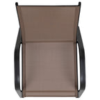Flash Furniture 5 Pack Brazos Series Brown Outdoor Stack Chair with Flex Comfort Material and Metal Frame