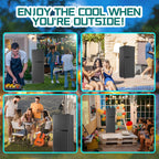 JIEJIA 5.0 Cu.Ft Apartment Size Refrigerators with Separate Freezer, 2 Door Refrigerator, Small Fridge with Freezer, Gray