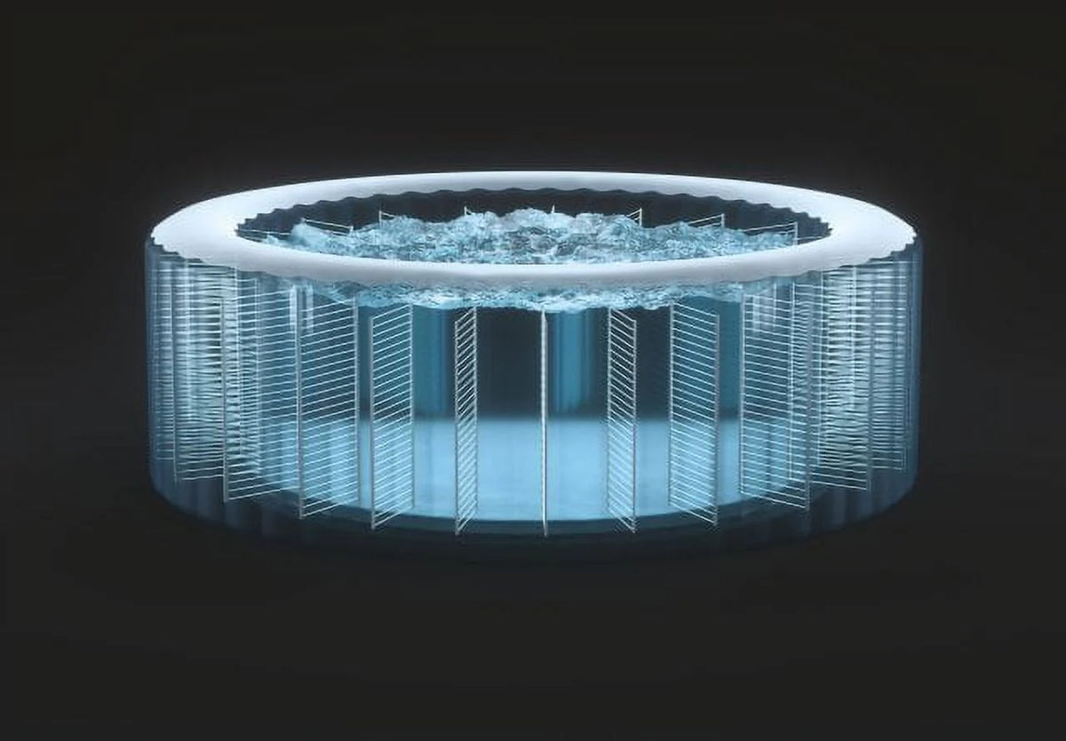 INTEX PureSpa�?Plus Bubble Inflatable Hot Tub Set - 4 Person Spa with Energy Efficient Spa Cover