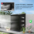 Outsunny 4.6' x 9' Metal Outdoor Storage Shed, Garden Utility Tool House with Double Lockable Doors for Backyard, Patio, Lawn, Garage, White