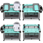 Dream On Me Princeton Deluxe Nap N Pack 3-in-1 Convertible Playard. Changer and Bassinet in Mint