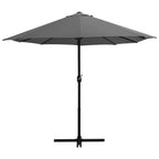 vidaXL Garden Parasol Blue Polyester fabric, Aluminum pole and ribs Large