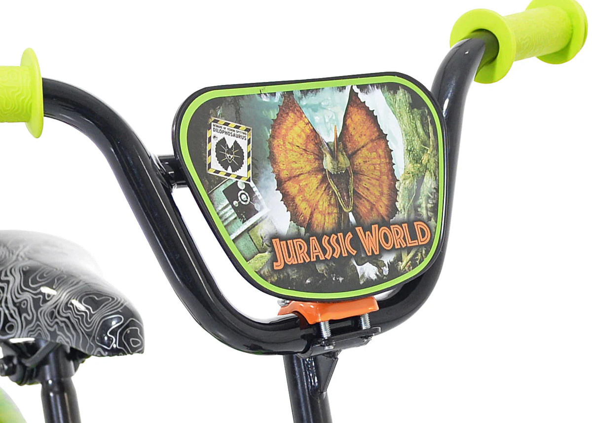 World? 12-inch Raptor Boy's Bicycle with Training Wheel, Green and Orange