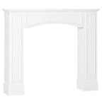 Modern Fireplace Mantel, Surround Mantels for Fireplace with Decorative Pattern Interior Width 29" White