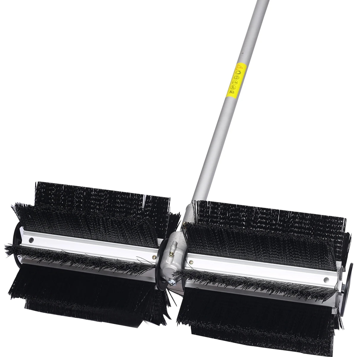 Power Snow Sweeper Brush Machine, 52cc Gasoline Walk-Behind Power Broom for Artificial Lawn Dirt Debris, 24" X 9" Brush, EPA Approved