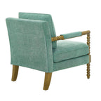 Pioneer Woman Harper Spindle Accent Chair, Jade Fabric Upholstery