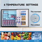 Freezer 1.7 Cu ft Single Door Mini Fridge, grey, New