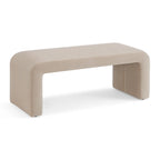 Better Homes & Gardens Juliet Velvet Waterfall Bench, Beige