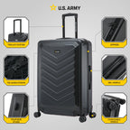 US ARMY FOX 28" Large Suitcase Black