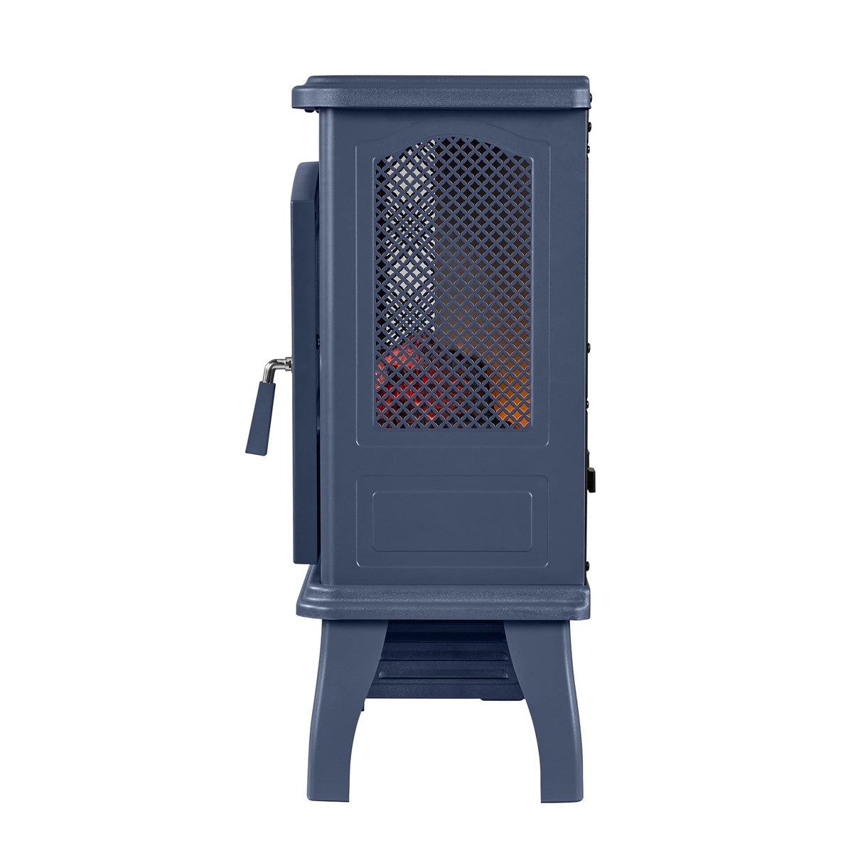 ClassicFlame 17.5"W Infrared Quartz Electric Stove Heater, Insignia Blue