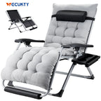 Oversized Zero Gravity Chair,VECUKTY Oversized XL Ergonomic Patio Recliner Folding Reclining Chair for Indoor and Outdoor,Gray