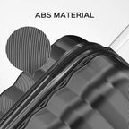 9 Piece Luggage Sets, Hard 20 24 28 inch Luggage with 6 Pieces Organize Bags Travel Suitcases Sets with Wheels, Rose