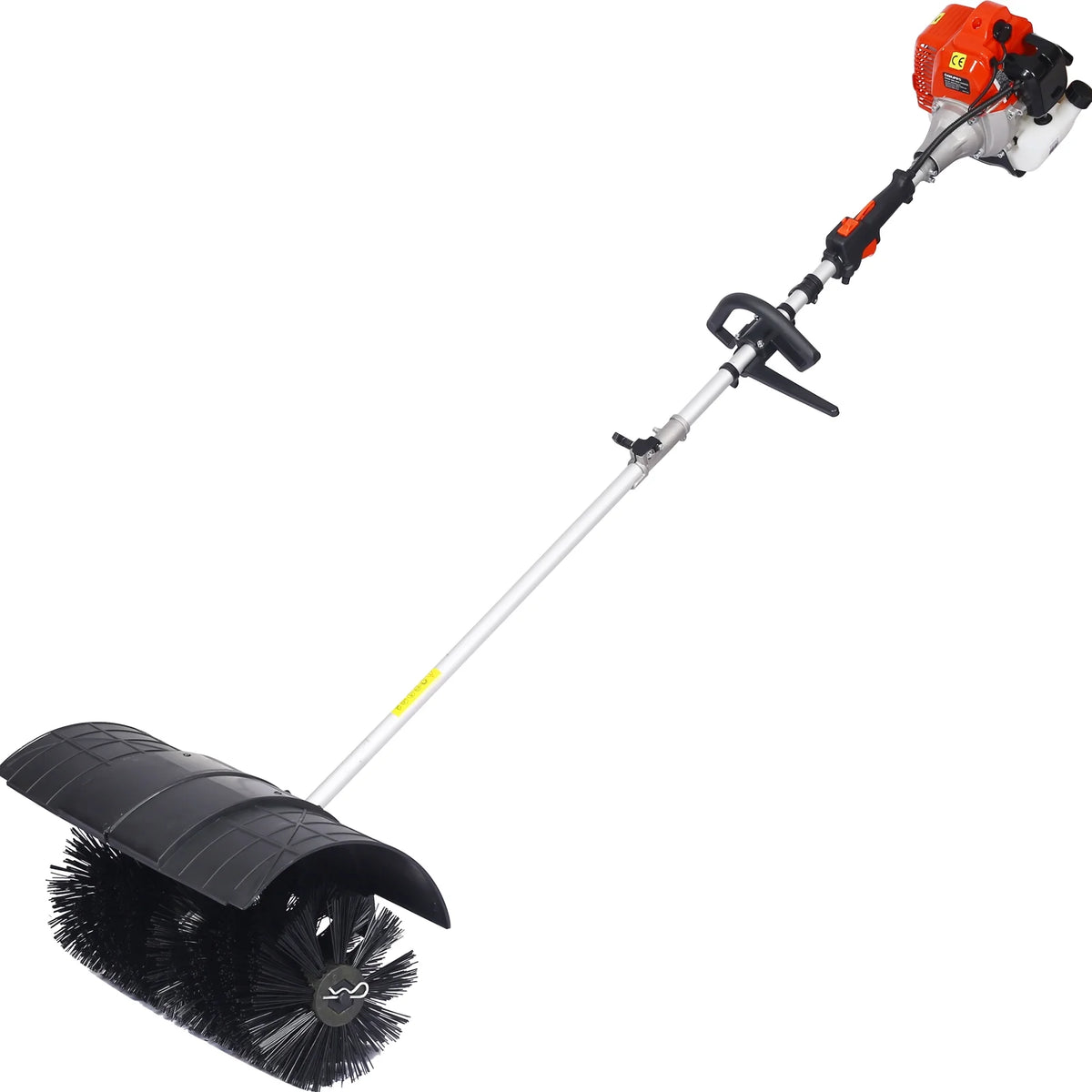 Power Snow Sweeper Brush Machine, 52cc Gasoline Walk-Behind Power Broom for Artificial Lawn Dirt Debris, 24" X 9" Brush, EPA Approved