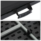Magshion 11 Pieces 6 Ft Plastic Foldable Card Table and Chair Set�?Portable Folding Table with Handle Picnic Desk and Folding Chairs with Backrest, Black