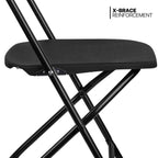 Magshion 11 Pieces 6 Ft Plastic Foldable Card Table and Chair Set�?Portable Folding Table with Handle Picnic Desk and Folding Chairs with Backrest, Black