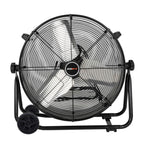 Ecomax 24 Inch High Velocity Drum Floor Fan. Industrial. 3-Speed. Adjustable Tilt