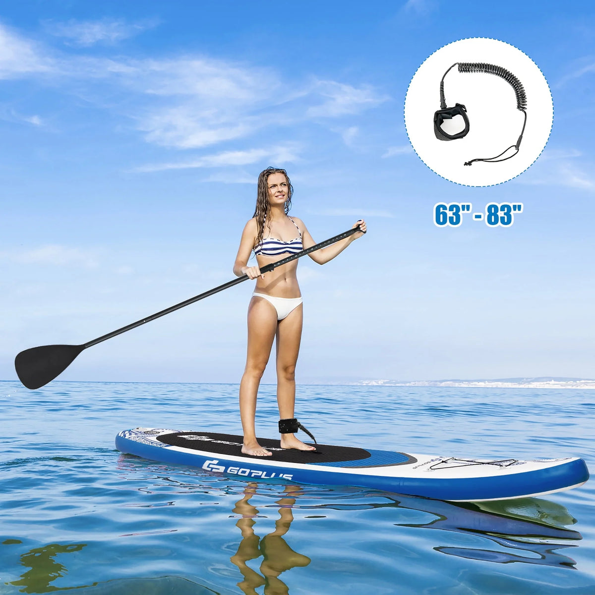 Goplus 10.5�?Inflatable Stand Up Paddle Board 6" Thick SUP W/Carrying Bag Aluminum Paddle