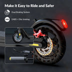 5TH WHEEL W16S 300W Electric Scooter with Turn Signal, 8.5” Solid Tires, 18mph & 12Miles Range, Folding Commuting E-Scooter for Adults with APP Control