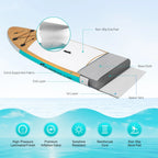 Goplus 11' Inflatable Stand Up Paddle Surfboard W/Bag Aluminum Paddle Pump