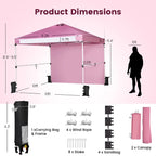 Gvn 10 x 10 ft Pink Pop up Outdoor Canopies, Waterproof