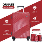 Tripcomp Luggage 3 Piece Set,Suitcase with Spinner Wheels Hardside Lightweight Luggage 20in24in28in.(Blue)