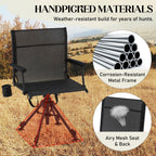 Danrelax 360�� Silent Camo Hunting Blind Chair, Armrests, Side Pouch, Telescopic Legs