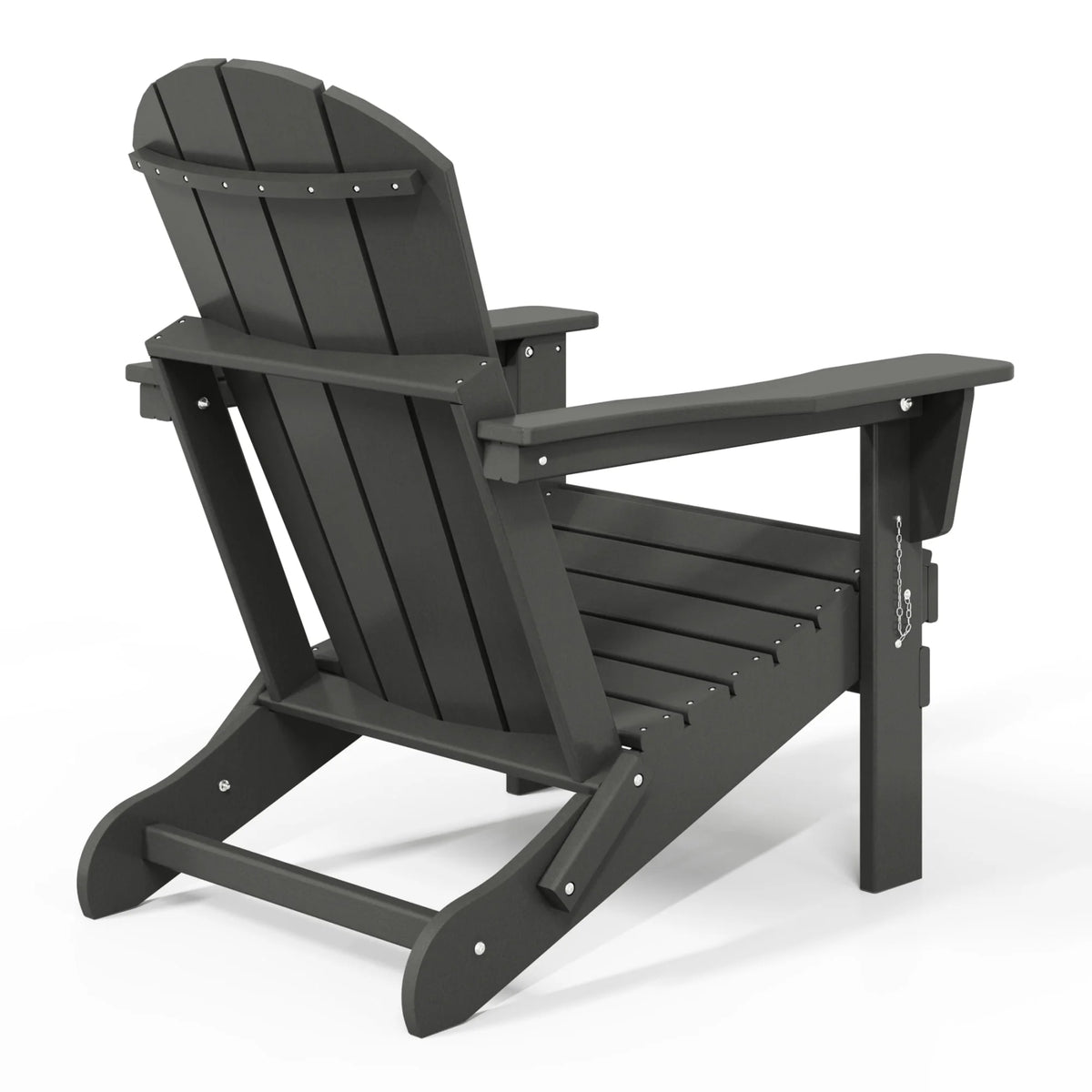 Westintrends Outdoor Folding HDPE Adirondack Chair, Patio Seat, Weather Resistant, Dark Brown