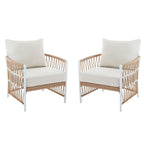Better Homes & Gardens Lilah 2-Pack Outdoor Wicker Lounge Chairs, Black