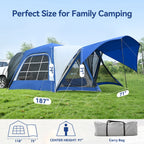 NAIZEA SUV Tent Automatic Camping Tent 10'x10' Waterproof Camping Tent 8 Person