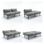 PAPROOS Convertible Sofa Bed, Folding Futon Sofa Bed, Upholstered Sofa Bed Couch, Loveseat Sleeper Sofa for Small Space, Apartment, Living Room, Cream