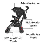 Dream On Me Volgo Twin Umbrella Stroller