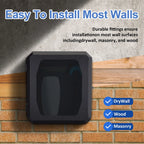 Wall-Mounted Charging Station Box for EV Car Charger Including Tesla Indoor/Outdoor WCharging Station Box (Dark Black)