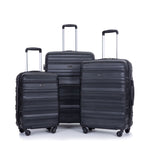 Tripcomp Hardside Luggage Set 3-Piece Set (21/25/29) Lightweight Suitcase 4-Wheeled Suitcase Set(Purple)