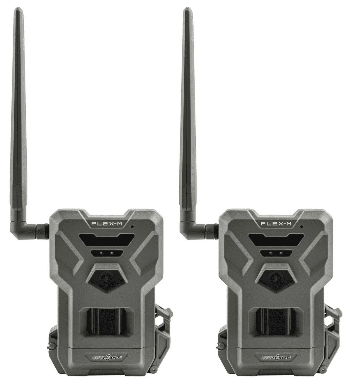 SPYPOINT Flex-m Twin Pack Cellular Trail Camera �C Hunting Trail Monitor with GPS, Night Vision, Dual-Sim LTE, IP65 Water-Resistant