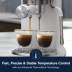 De’Longhi Dedica Duo Espresso Machine, Compact Size with Built in Frother for Latte Art, Brew Espresso, Cold Brew, Lattes & More, Stainless Steel