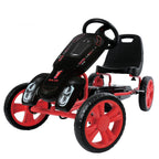 Hauck Speedster Pedal Go Kart w/ Adjustable Bucket Seat for Kids Ages 4 to 8, Fire Rescue