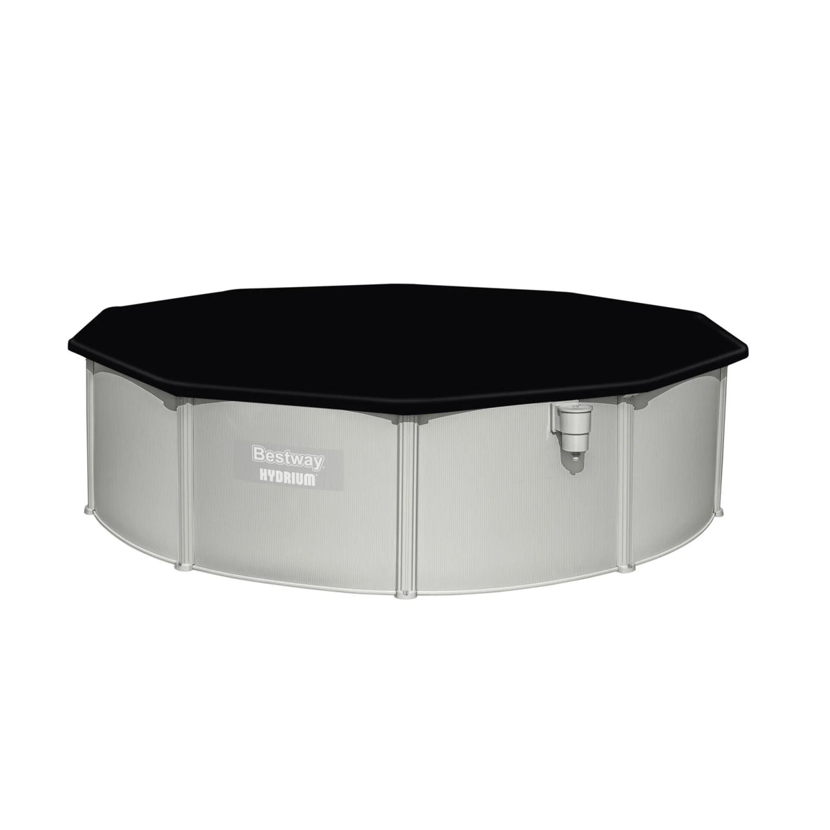 Bestway Hydrium 15' x 48" Steel Wall Above Ground Swimming Pool Set, Gray