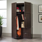 Sauder Wardrobe/Storage Cabinet, Cinnamon Cherry Finish