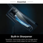 Ninja NeverDull 14-Piece Stainless Steel Essential Knife System with Built-in Sharpener, K12014 Black/Gray