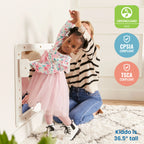 ECR4Kids Wall-Mounted Coordination Mirror, Natural