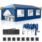 Ktaxon 10'X30'  Pop up Wedding Party Tent Foldable Gazebo W/8 Sidewalls Canopy White