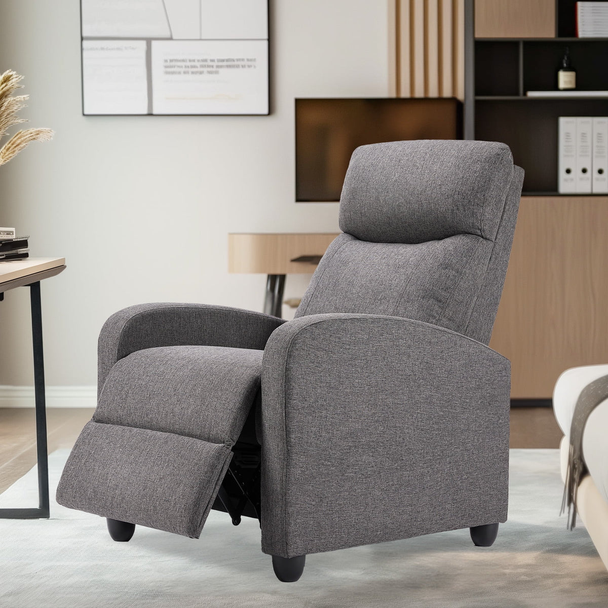 CONCETTA Massage Recline Chair with Padded Seat and Massage Backrest, Black