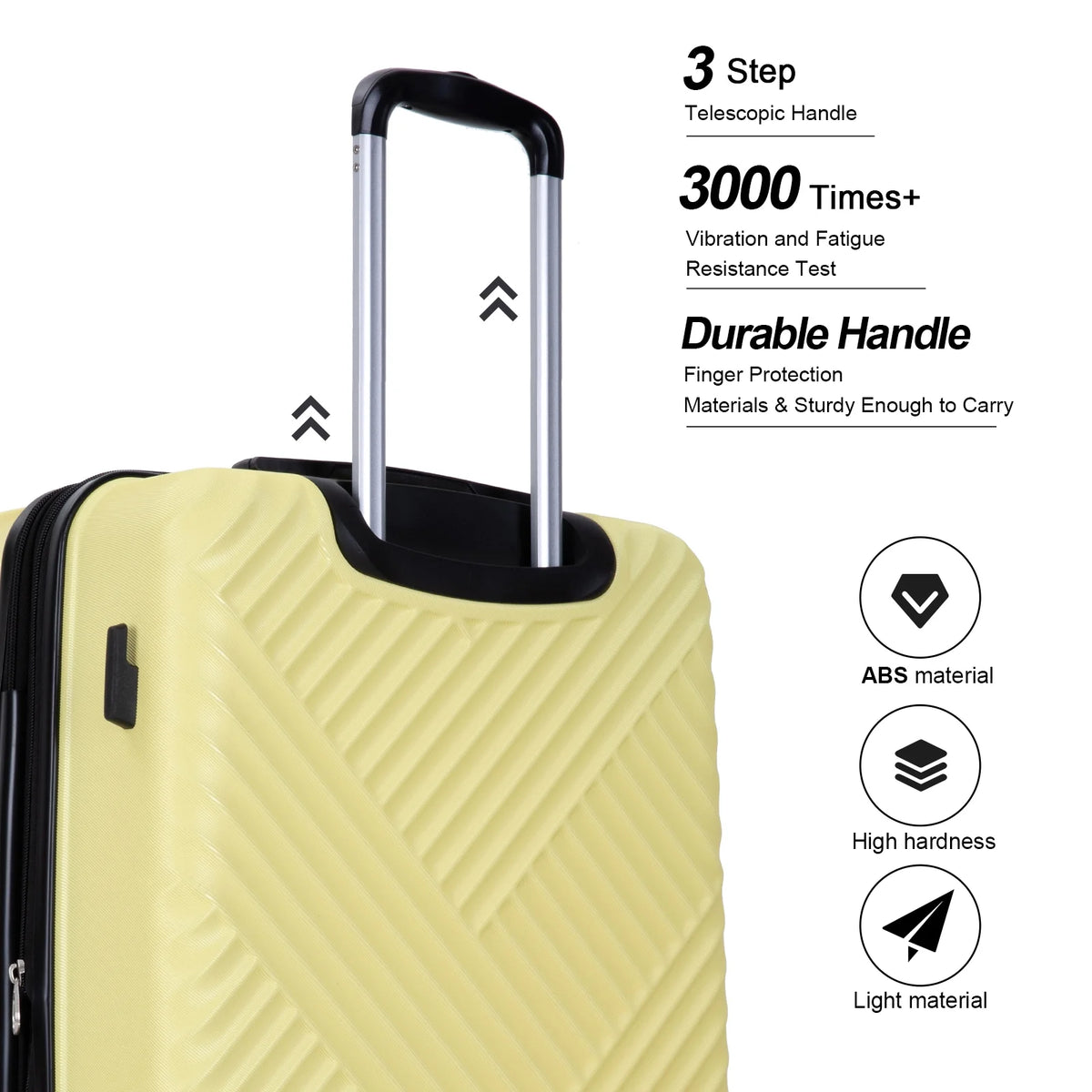 10 Piece Luggage Set Lightweight Suitcase Set with 7PCS Organizer Bags Suitcase with TSA Lock Spinner Wheels(Black)