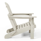 Westintrends Outdoor Folding HDPE Adirondack Chair, Patio Seat, Weather Resistant, Dark Brown