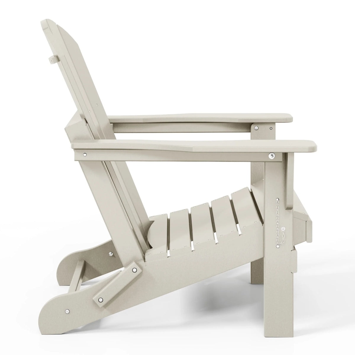 Westintrends Outdoor Folding HDPE Adirondack Chair, Patio Seat, Weather Resistant, Dark Brown