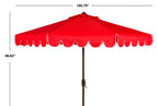 Safavieh Venice 9' Market Crank Tilt Patio Umbrella, Navy/White