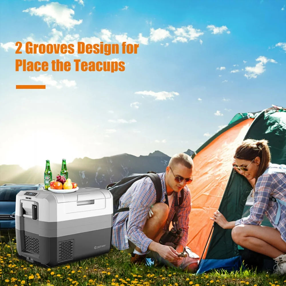 Aimee Lii 58 Quart Portable Electric Camping Car Cooler, Travel Cooler, Outdoor Picnic Camping Equipment for Camping Hiking Traveling