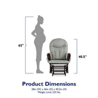 Baby Relax Huntington Glider Rocker. Gray and Espresso