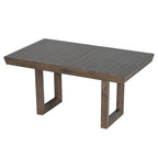Harper & Bright Designs Farmhouse 7 Pieces Extendable Dining Table Set for 6, Solid Wood Kitchen Table with Butterfly Leaf and 6 Upholstered Chairs, Brown